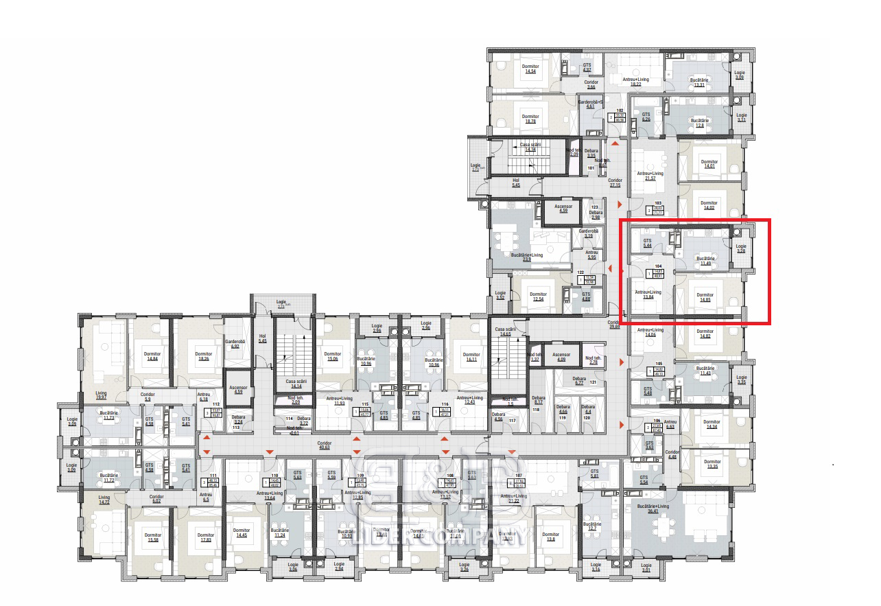 De vânzare apartament 48,91 mp – Colina Verde Residence, Durlesti