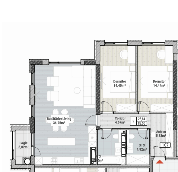 De vânzare apartament – Colina Verde Residence, Durlesti, str. Nicolae Dimo