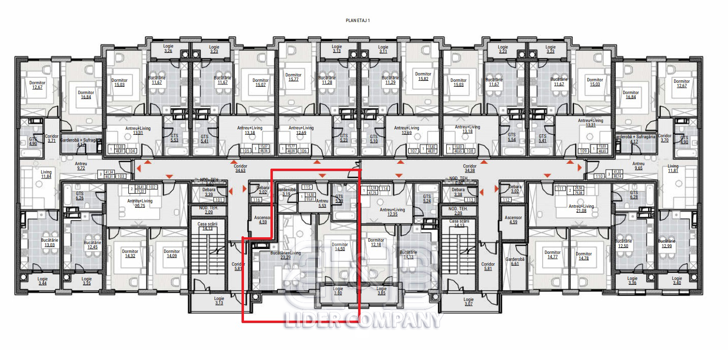 De vânzare apartament 55,61 mp – Colina Verde Residence, Durlesti