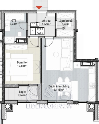 De vânzare apartament – Colina Verde Residence, Durlesti, str. Nicolae Dimo