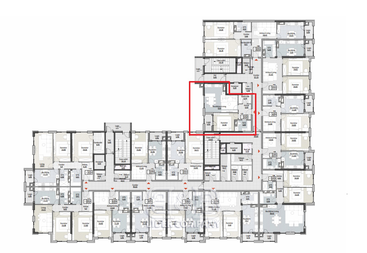 De vânzare apartament 53,98 mp – Colina Verde Residence, Durlesti