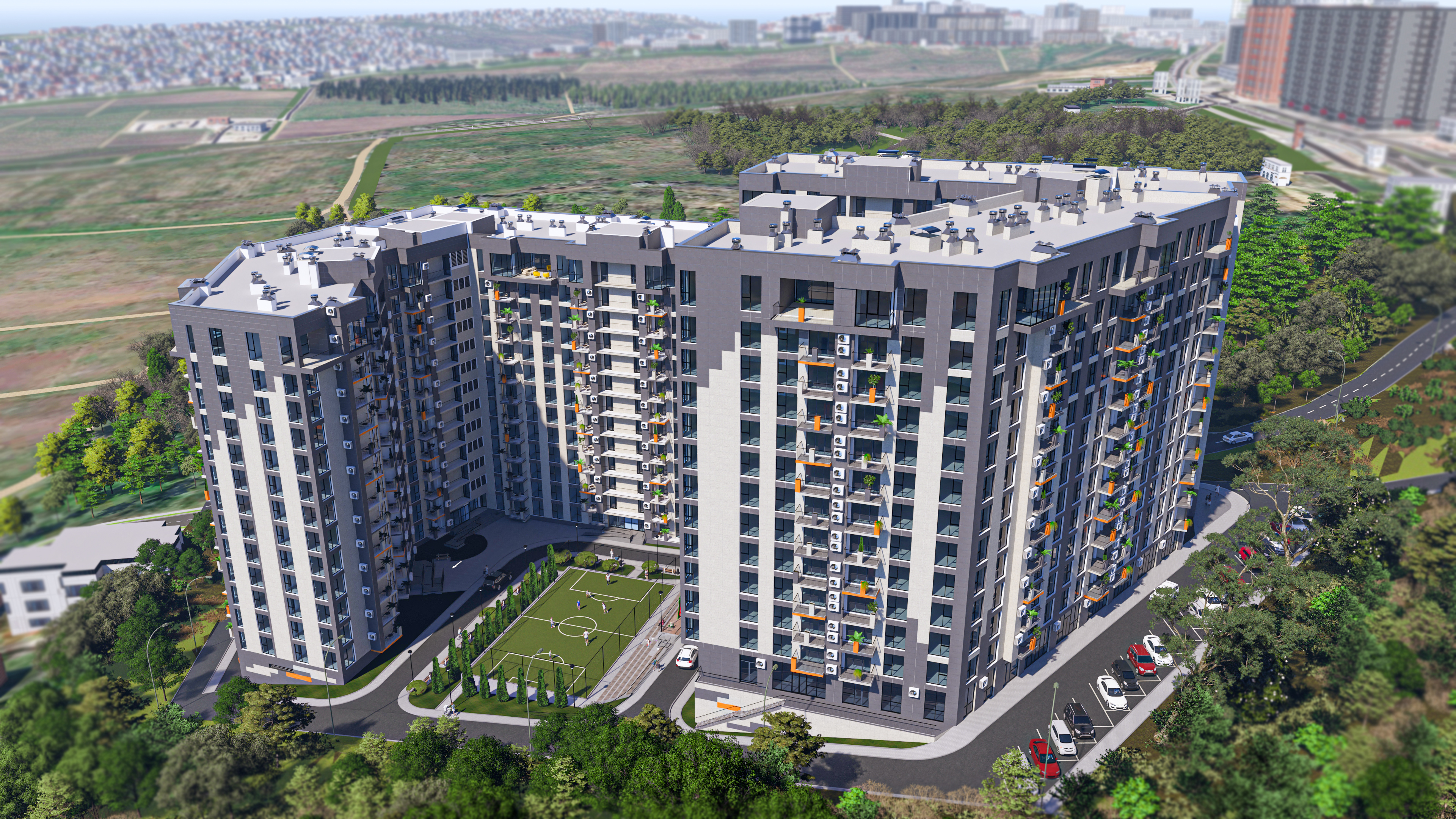 Grenoble Residence apartament cu 2 camere 69,96 mp Botanica