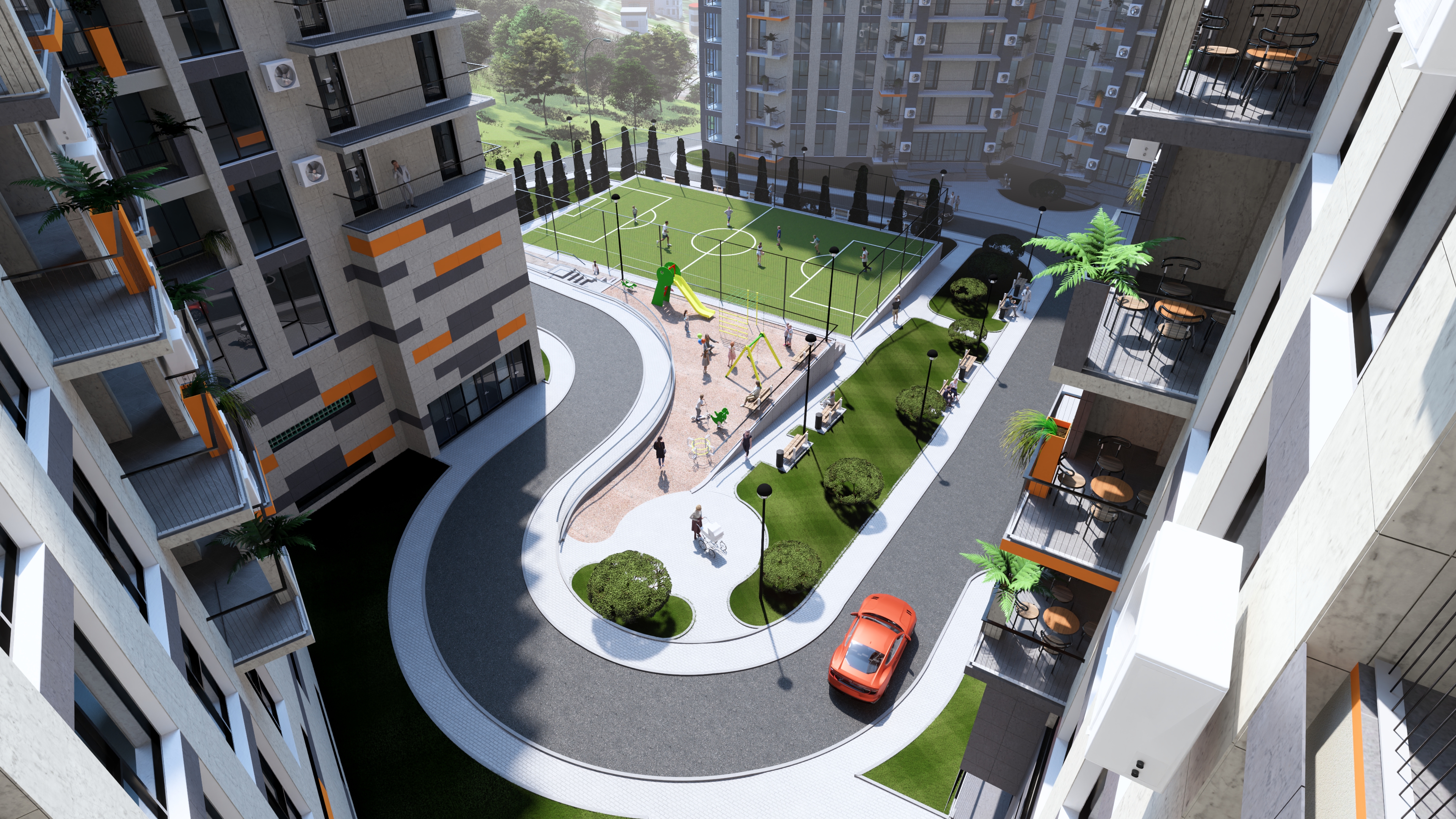 Grenoble Residence apartament cu 2 camere 69,96 mp Botanica