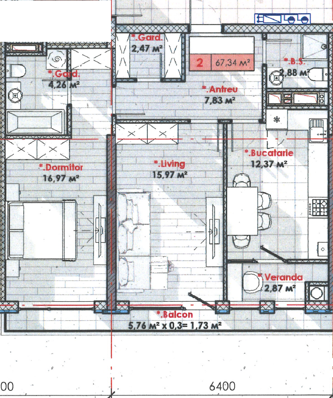 Solaris - apartament cu 2 camere + terasă extraordinară Telecentru