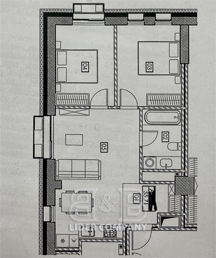 De vânzare Apartament cu 2 camere + living – sectorul Rîșcani, Complexul City Gardens