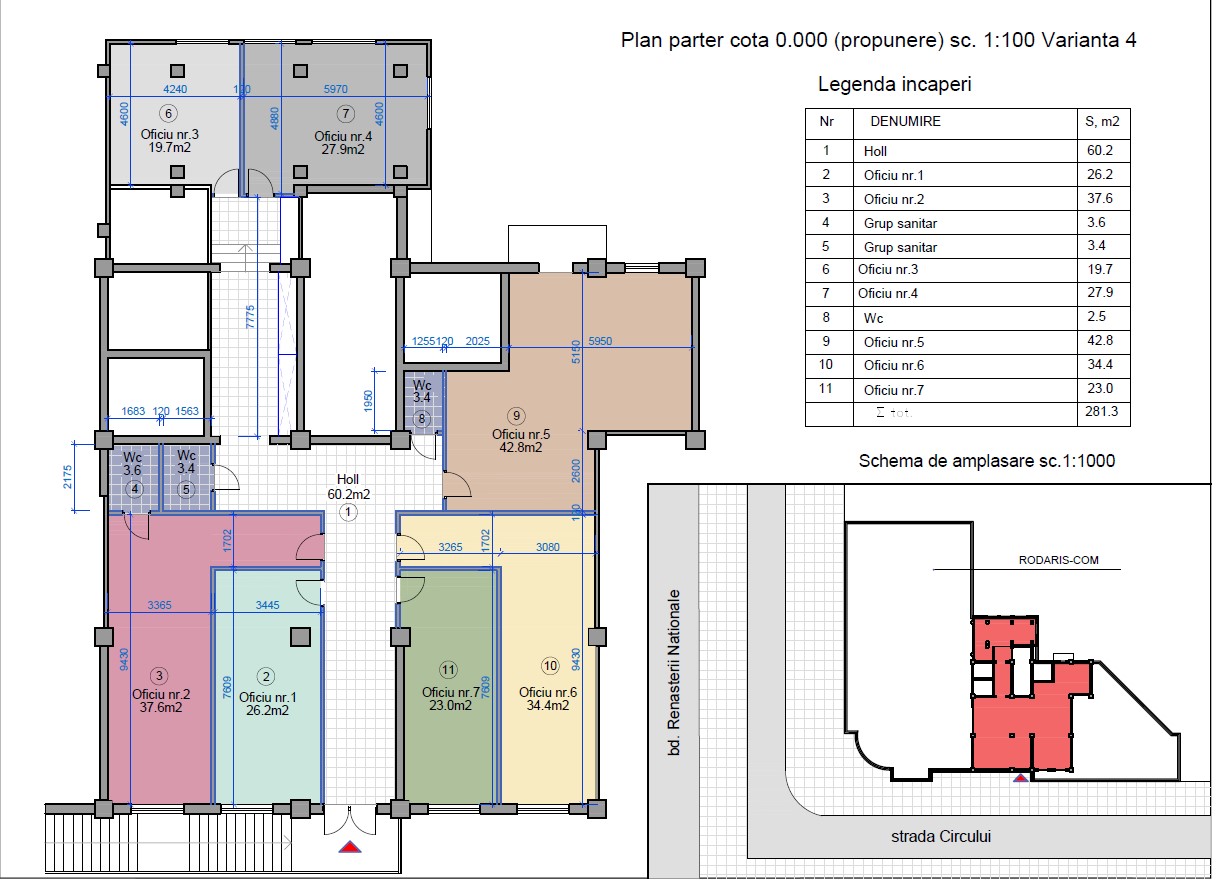 Chirie Spațiu Comercial 295 m2 , sector Râșcani  .
